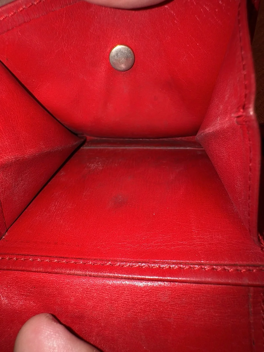 Louis Vuitton Red Epi Leather Bi-Fold Wallet